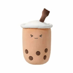 Miniso Pluchen Milk Tea Met Rietje - Bruin
