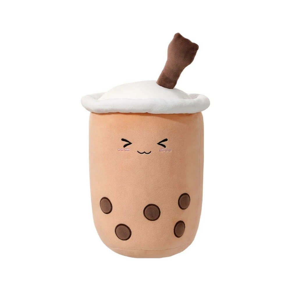 Miniso Pluchen Milk Tea Met Rietje - Bruin 1 Miniso Pluchen Milk Tea Met Rietje - Bruin
