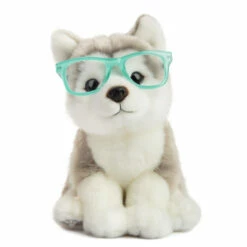 No Brand Studio Pets Wolfie Knuffelhond Met Bril - 23 Cm