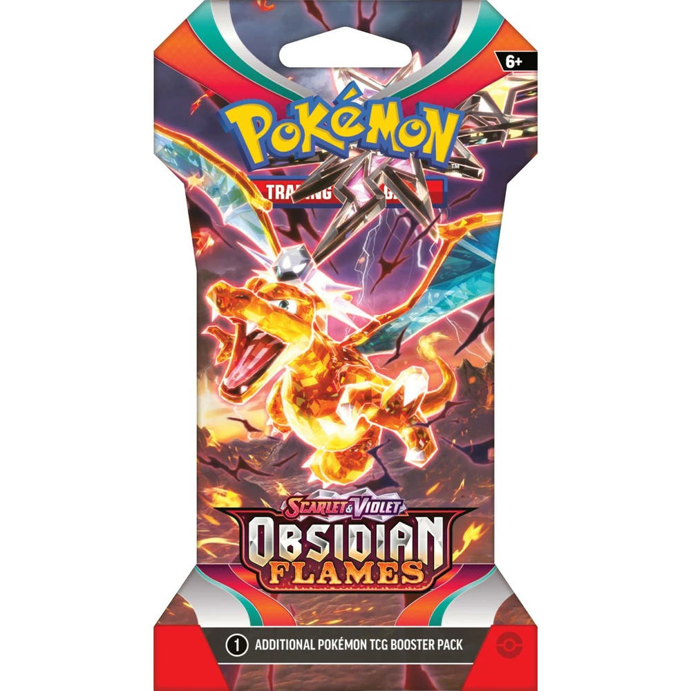 ASMODEE Pokémon TCG Scarlet & Violet Obsidian Flames Sleeved Booster 1 ASMODEE Pokémon TCG Scarlet & Violet Obsidian Flames Sleeved Booster